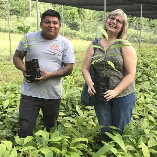 Doreen learning abut the challenges of growing cacao in Belize.