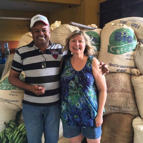 Doreen learning about exporting cacao in the Dominican Republic.